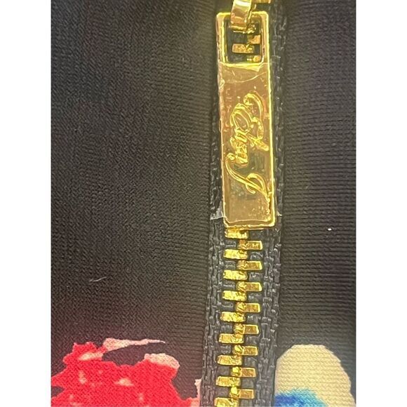 Eliza J Plus Size Black Floral Short Sleeve Exposed Back Zipper Shift Dress Sz 2 - Picture 3 of 6